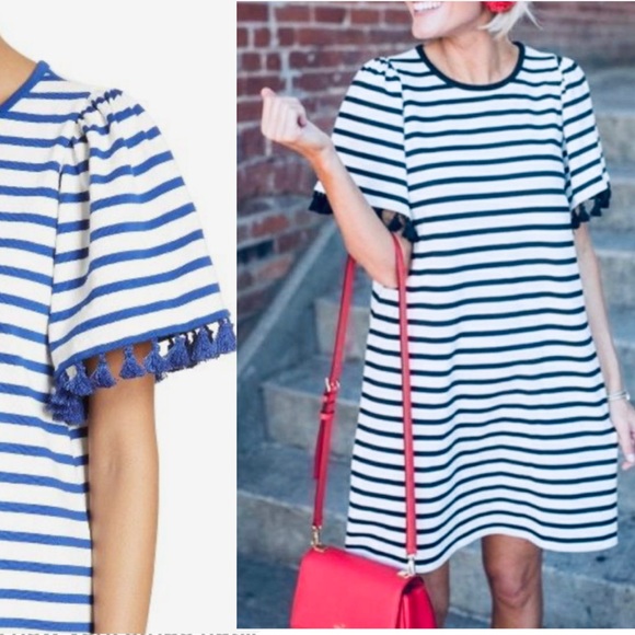 Kate Spade Broome Street Stripe Mini Dress - Picture 1 of 16